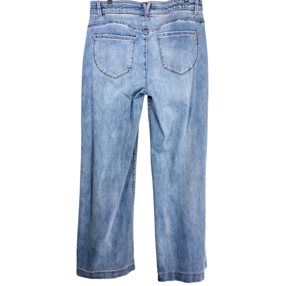 Democracy Ab Technology High Rise Wide Leg Jeans Size 10 Light Wash Stretch - Picture 5 of 12